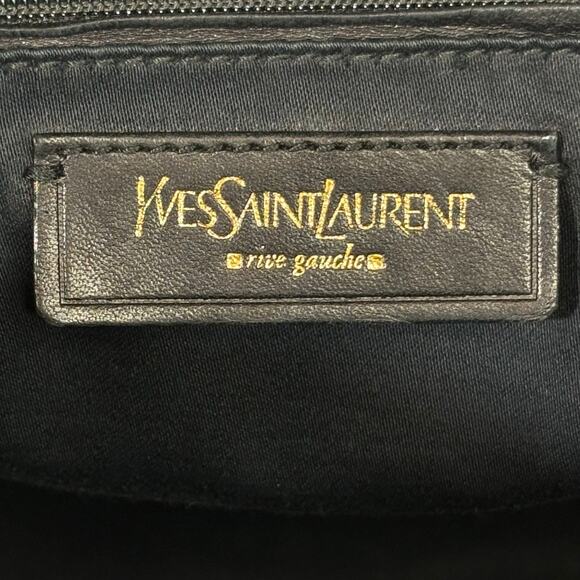 Yves Saint Laurent Vintage Black Patent Leather Muse Top Handle Bag - Picture 7 of 12